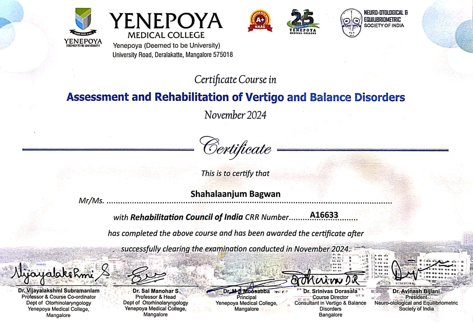 Vertigo Award